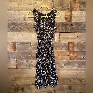 NWT NY Collection Sleeveless Polka Dot Dress size small